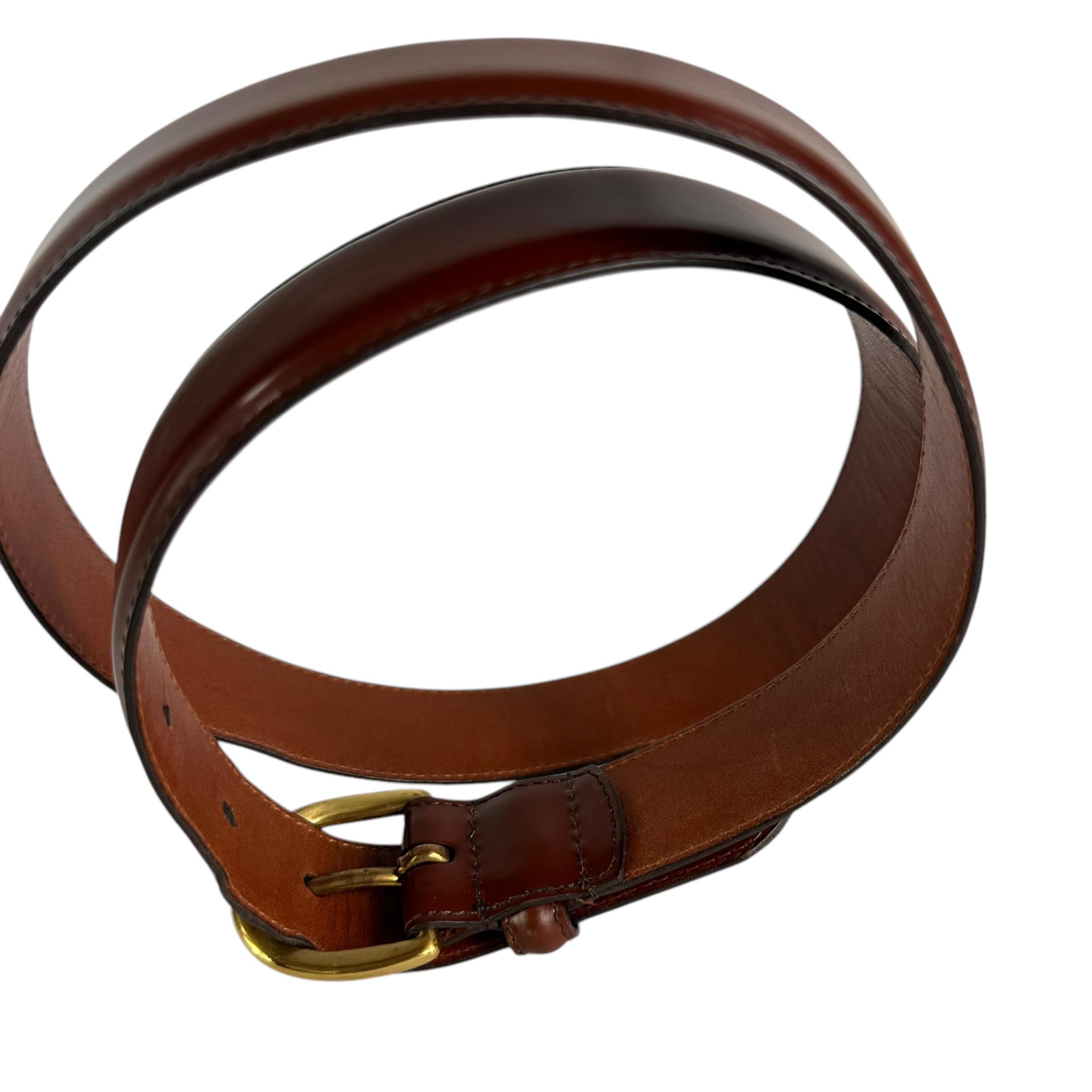 Vintage COACH 3921 Brown Polished Cowhide Leather Belt Size 