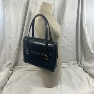 Authentische kultige vintage GUCCI schwarze Leder Handtasche Geldbörse selten