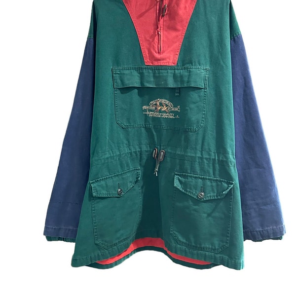 Rare vintage POLO RALPH LAUREN anorak  pullover jacket multi color M