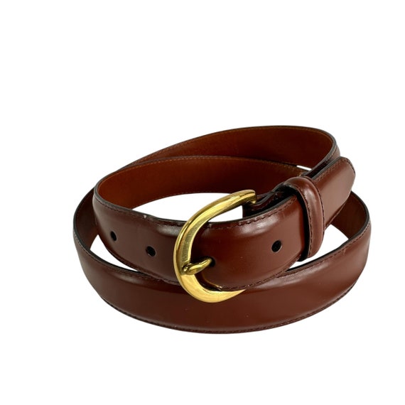 Vintage COACH 3921 Brown Polished Cowhide Leather Belt Size  display picture 1