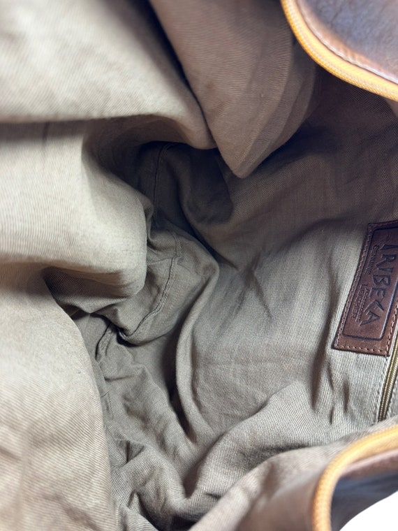 True vintage TRIBECA tan leather knot shoulder ba… - image 10