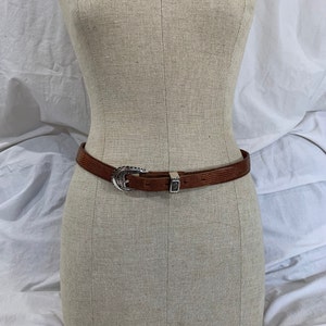 Vintage Navasota cabincore moose & canoe skinny leather belt Navasota Belts for Women on Sale up to 90% Off: Poshmark main image 3