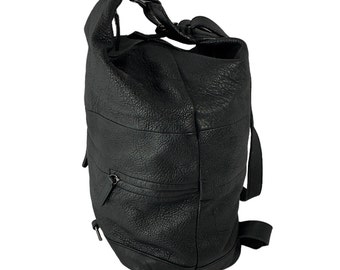 Large Vintage ENSOEN Edition Black Backpack 100% Pebbled  display picture 2