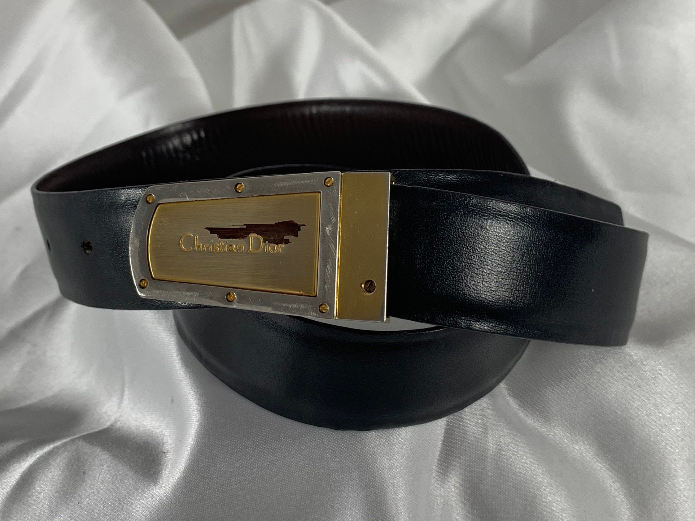Genuine Vintage CHRISTIAN DIOR Logo Reversible Black Brown  display picture 1
