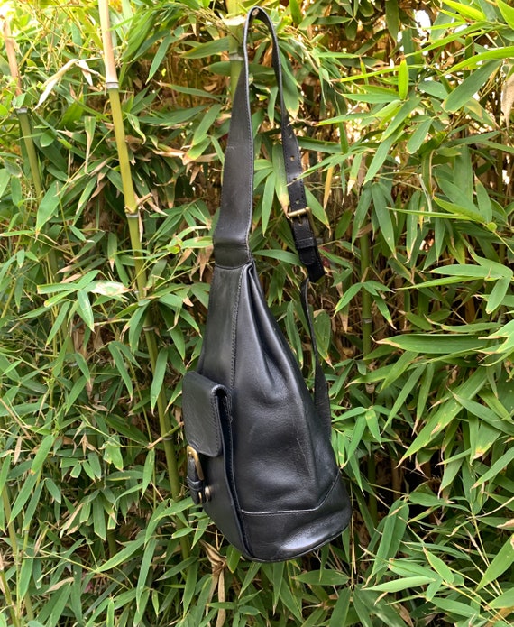 Genuine vintage BALLY black leather napsack shoul… - image 10