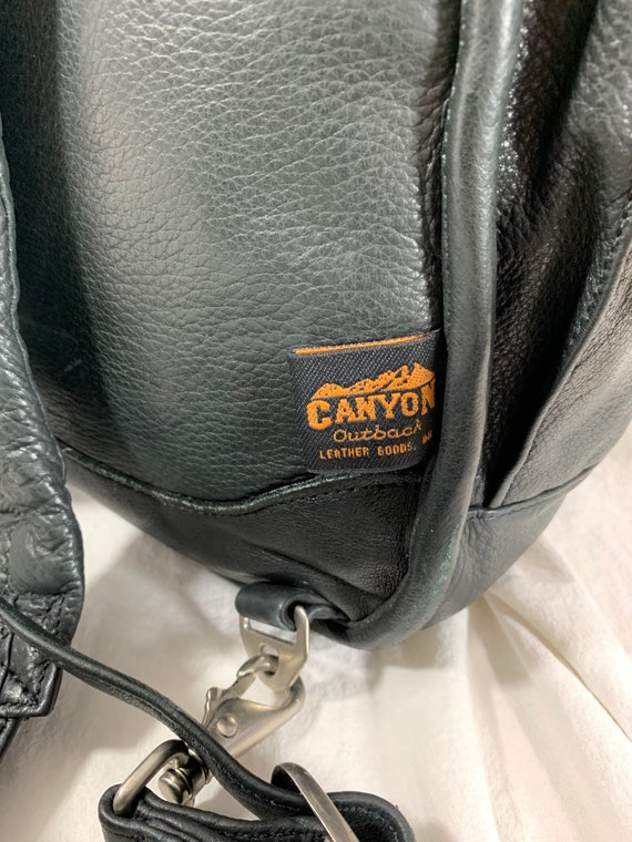 Vintage CANYON OUTBACK  black leather backpack ru… - image 6