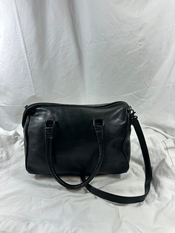 Genuine vintage SIMON black leather shoulder bag … - image 4