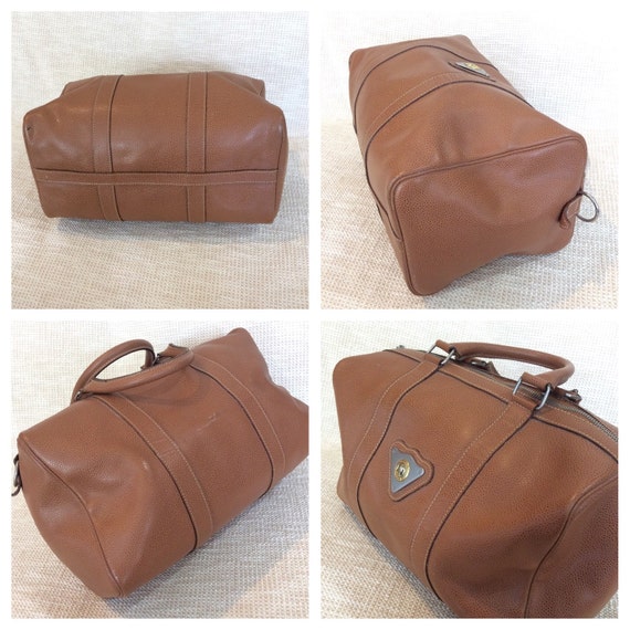 Genuine Vintage RENOMA Paris Tan Pebble Leather Satchel Bag