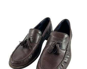 Genuine Men Cole Haan Pecan Brown Tassel Leather Loafers  display picture 2