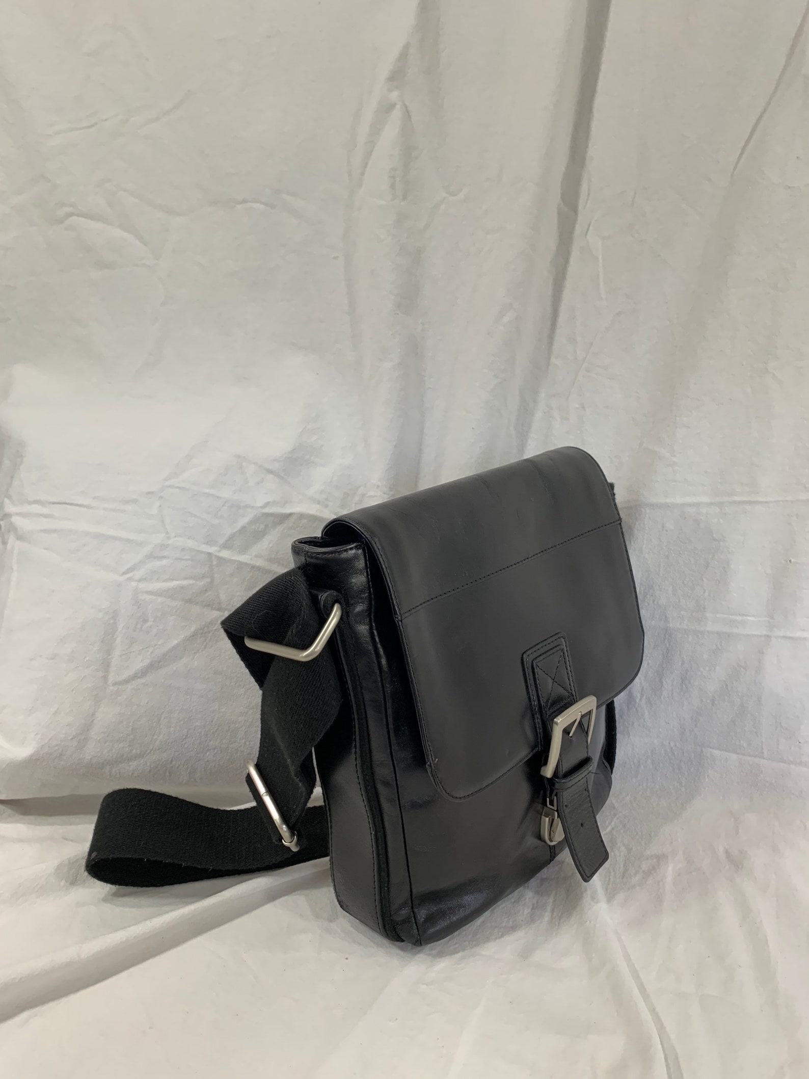 Genuine Vintage FOSSIL Black Leather Cross Body Shoulder Bag | Etsy