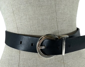 Genuine Vintage JEFF GALLEA Studded Black Leather Belt  display picture 3