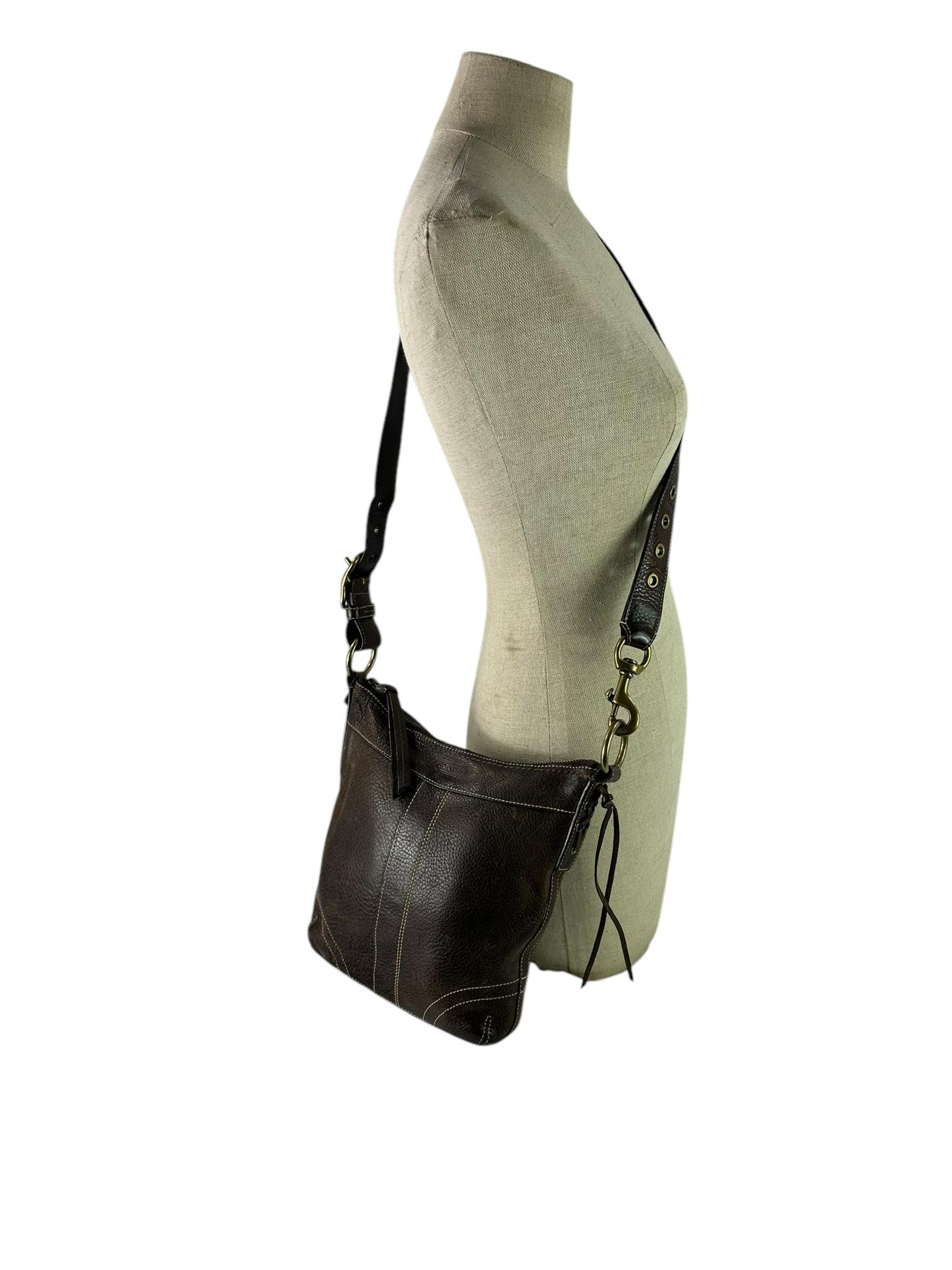 Genuine Vintage COACH Bleecker Slim Brown Leather Shoulder Bag