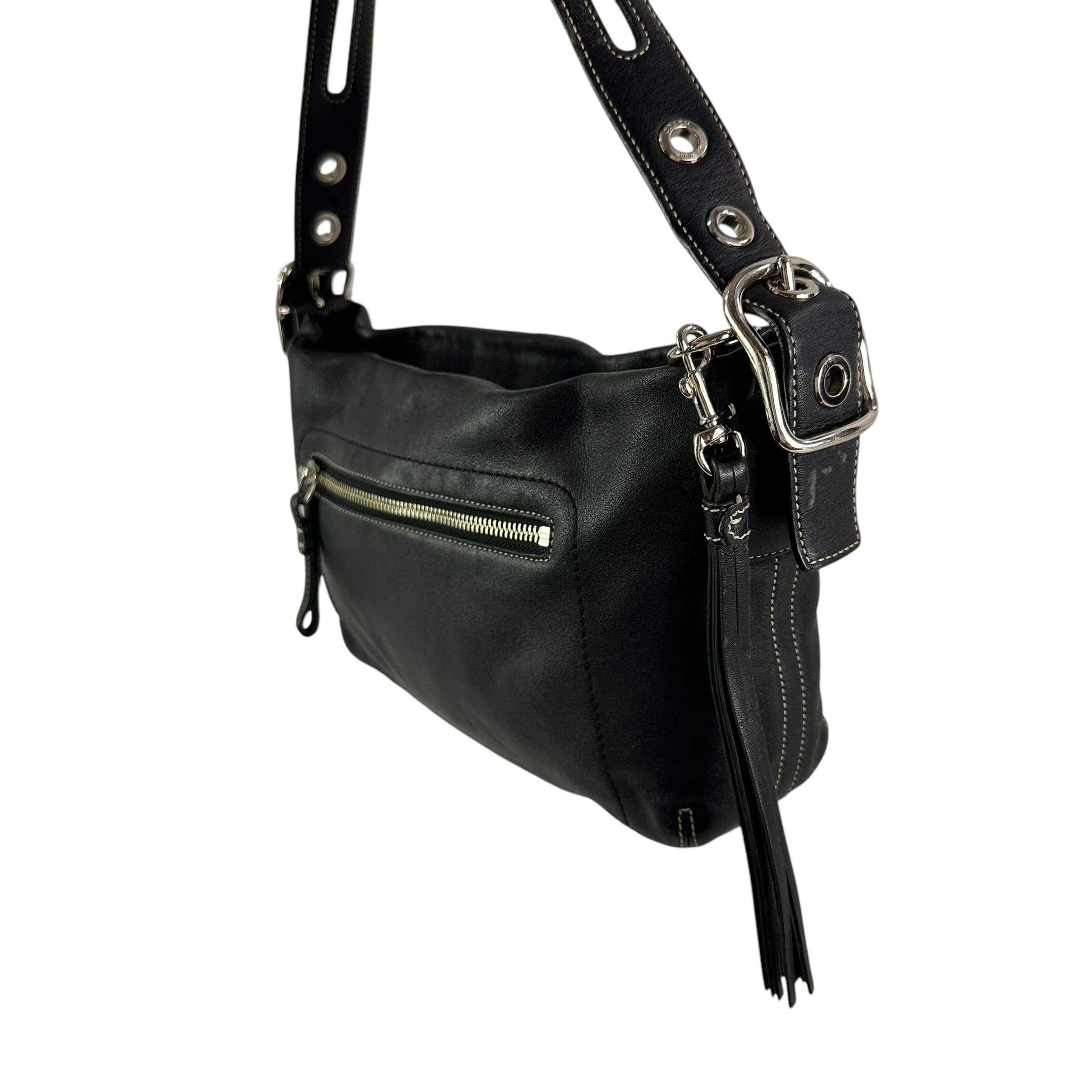 バッグ old COACH leather shoulderbag black RARE VINTAGE COACH (OLD COACH オールドコーチ) CLASSIC