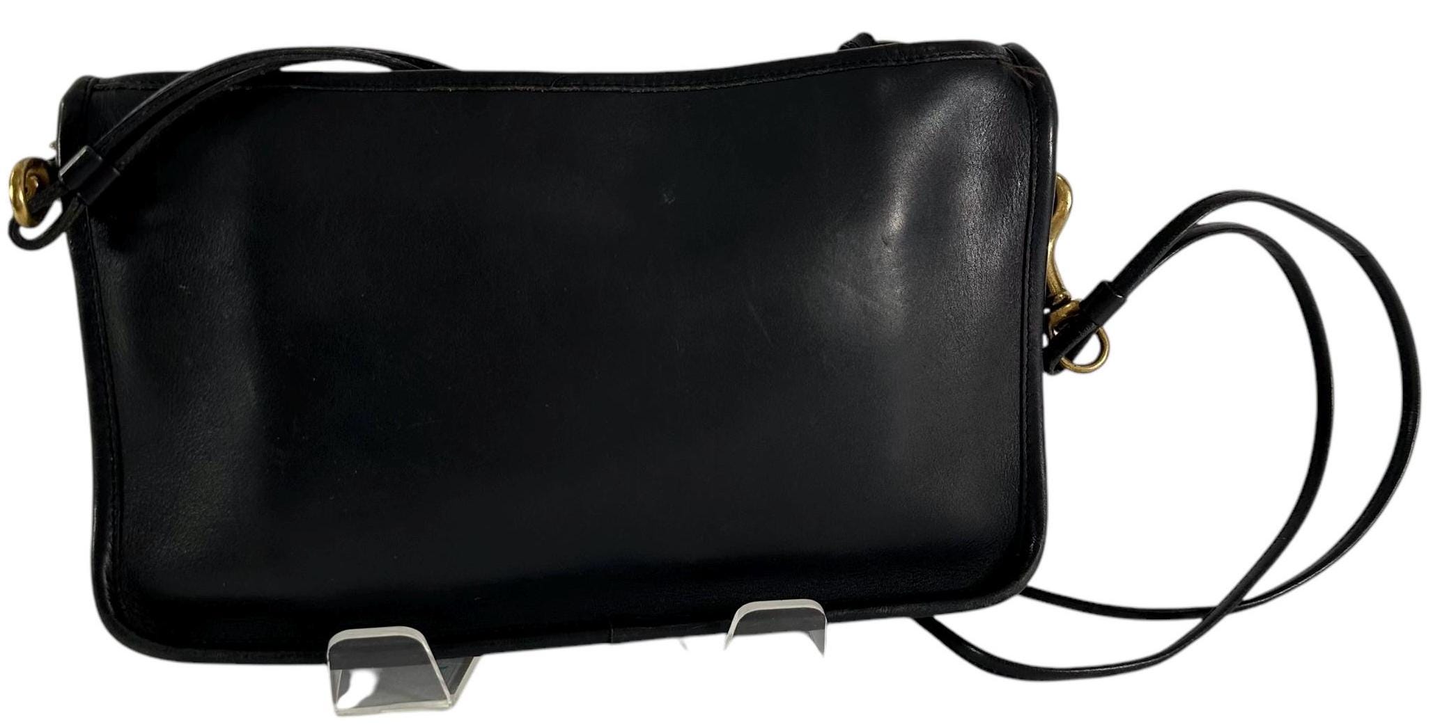 Vintage COACH Black Leather Convertible Mitchell Shoulder Bag