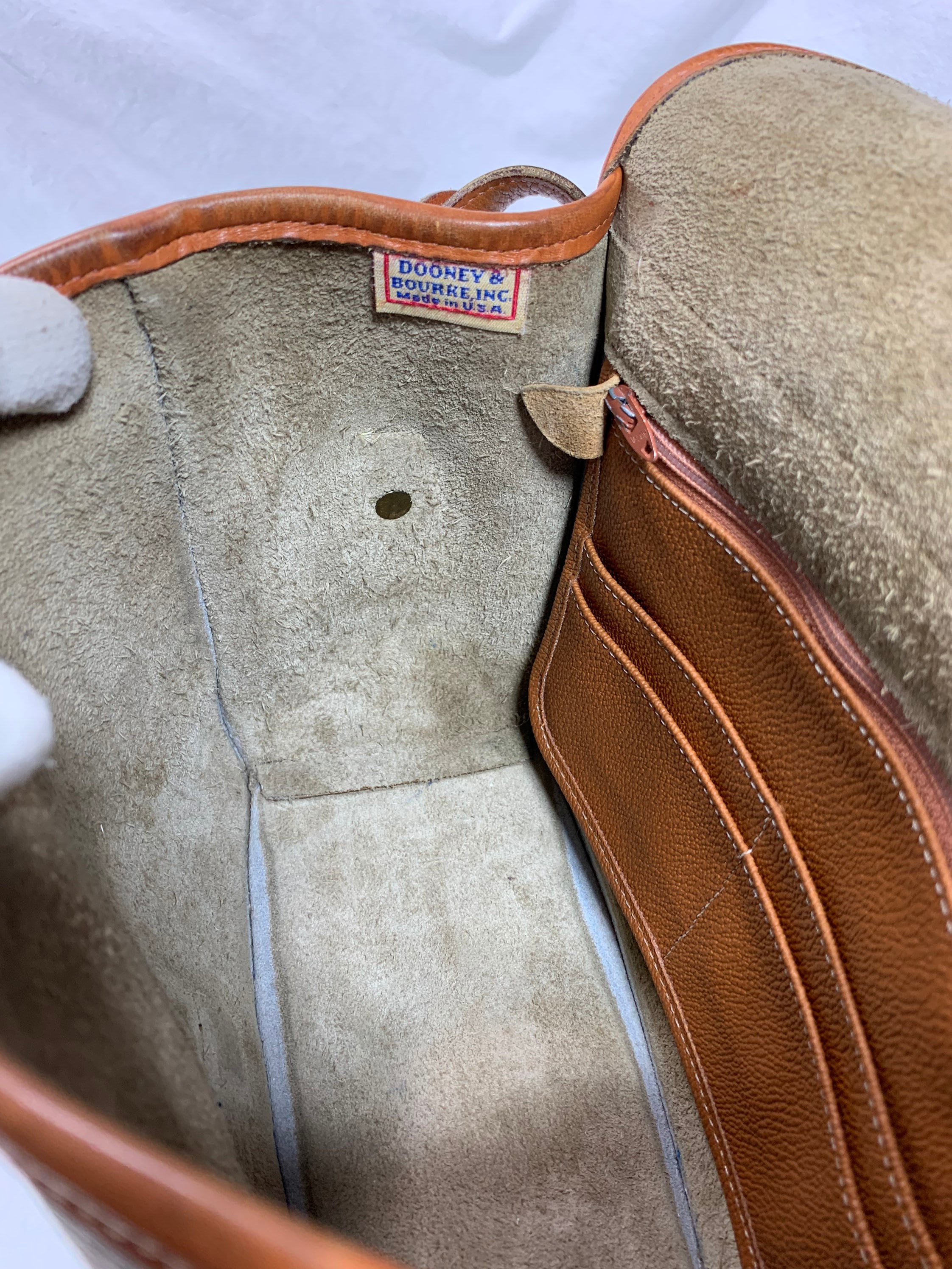 Vintage DOONEY & BOURKE Surrey Two Tone Leather Flap