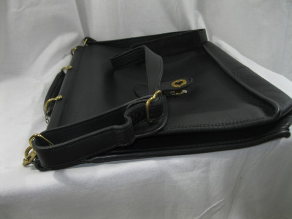 Vintage JACK GEORGES black leather briefcase with… - image 10