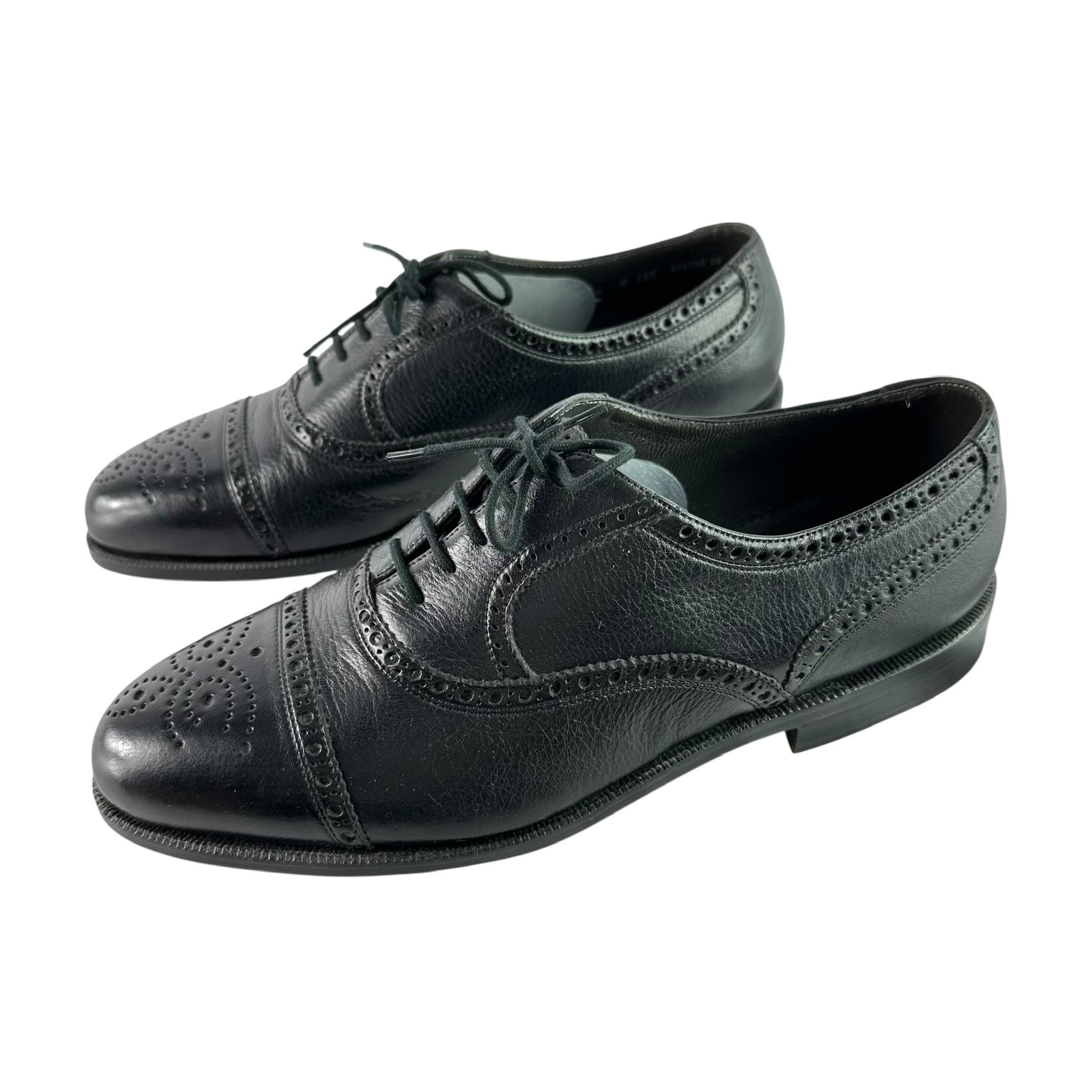 HTF Genuine Men BALLY Prestige Aris Black Leather Oxfords  display picture 2