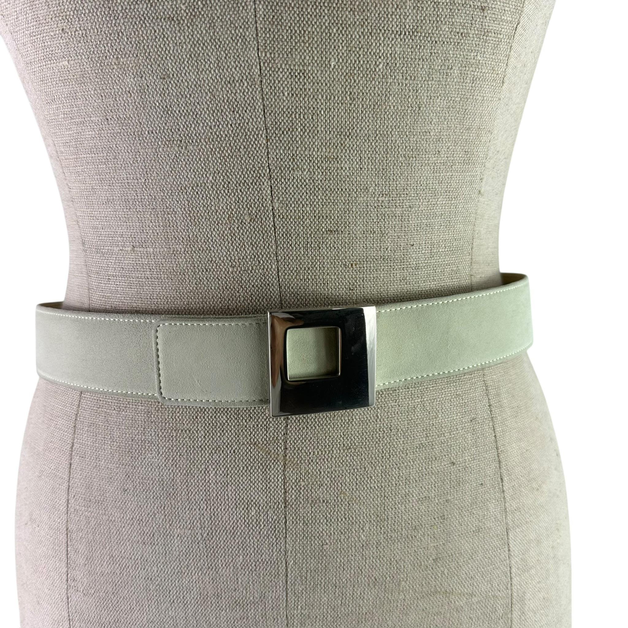 Vintage Genuine MONDI Ivory Suede Belt Women Size 30 Made in 