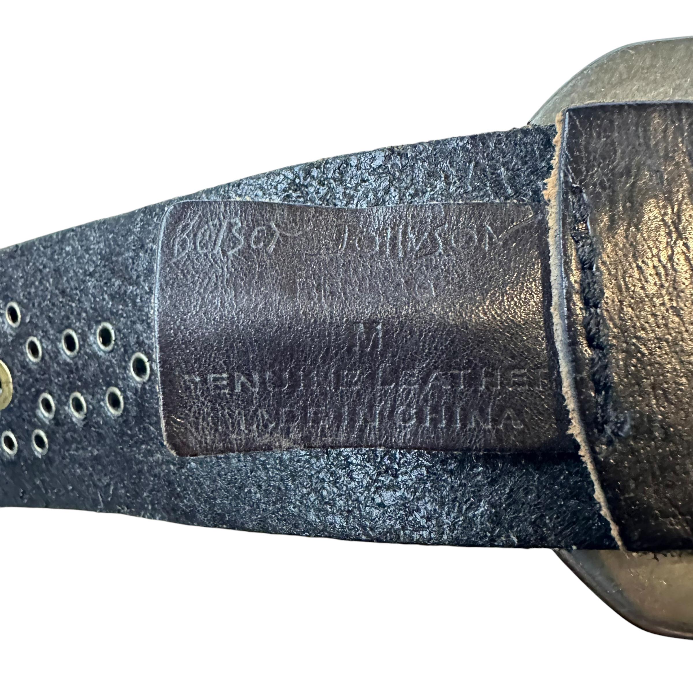 Vintage Betsey Johnson Genuine Leather Silver Buckle Belt Small Betsey Johnson Medium Belts for Women for sale | eBay main image 2
