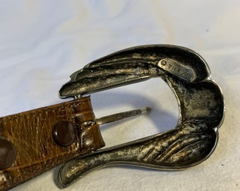 Vintage VICENZA Sport Tan Croc Embossed Italian Calfskin  display picture 1