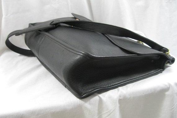 Vintage JACK GEORGES black leather briefcase with… - image 7