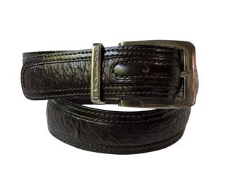 NUMBER (NINE) ブラックレザーベルト　ユニセックス☆ NUMBER NINE Vintage Leather Belt Box Logo - Etsy