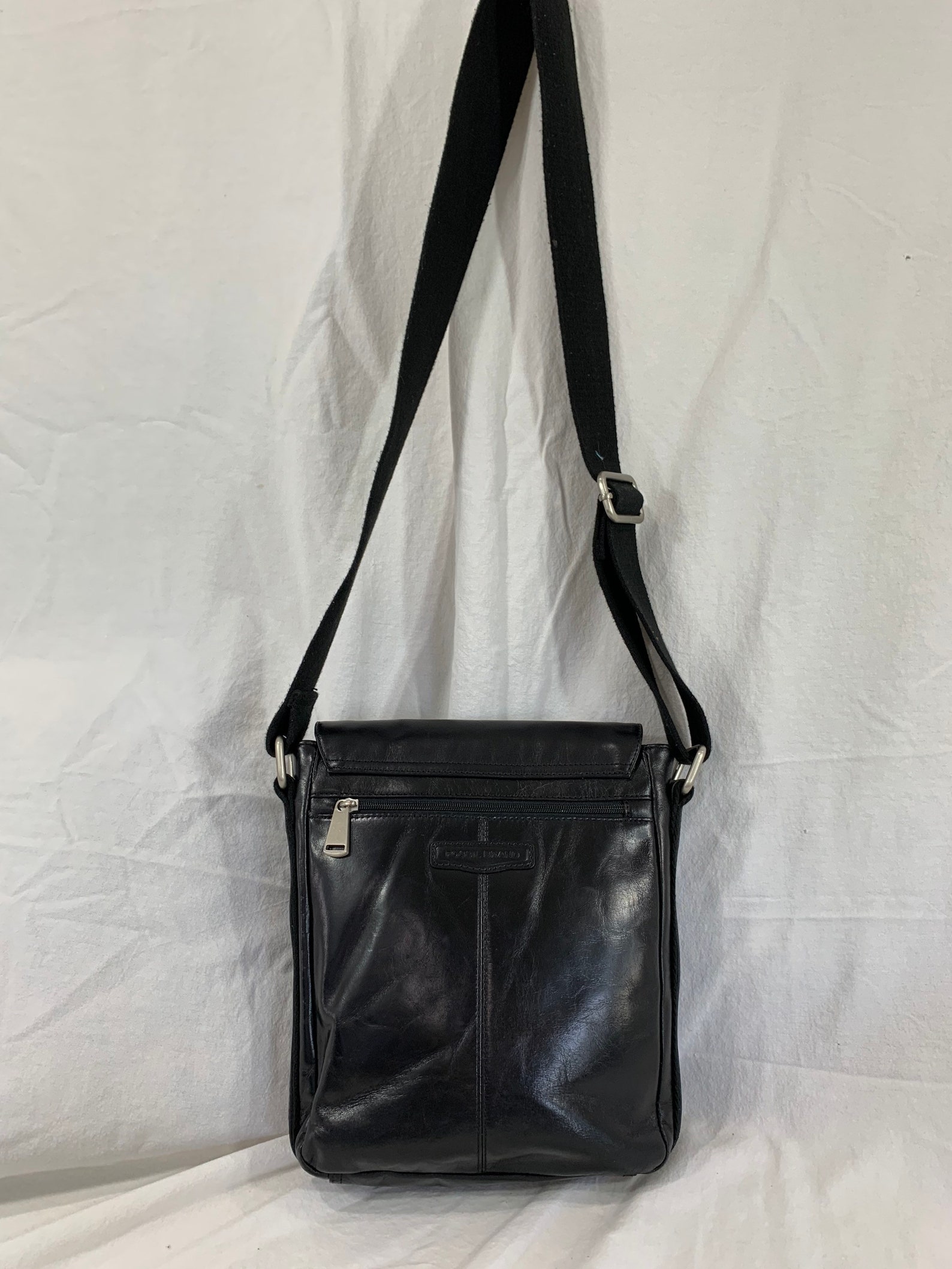 Genuine Vintage FOSSIL Black Leather Cross Body Shoulder Bag Etsy
