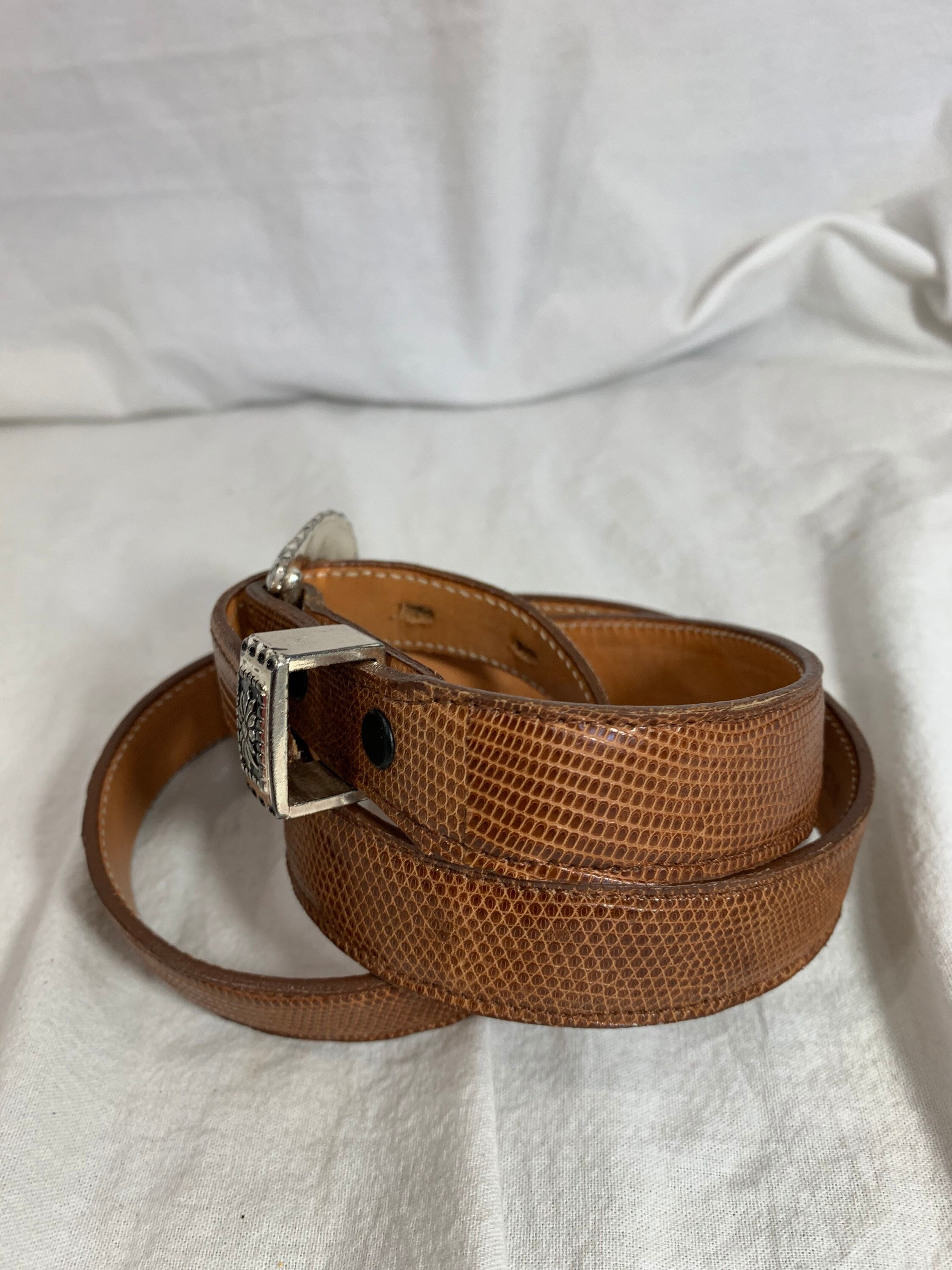 Vintage Navasota genuine lizard belt large 32 Genuine Lizard Belt - Etsy Singapore main image 3