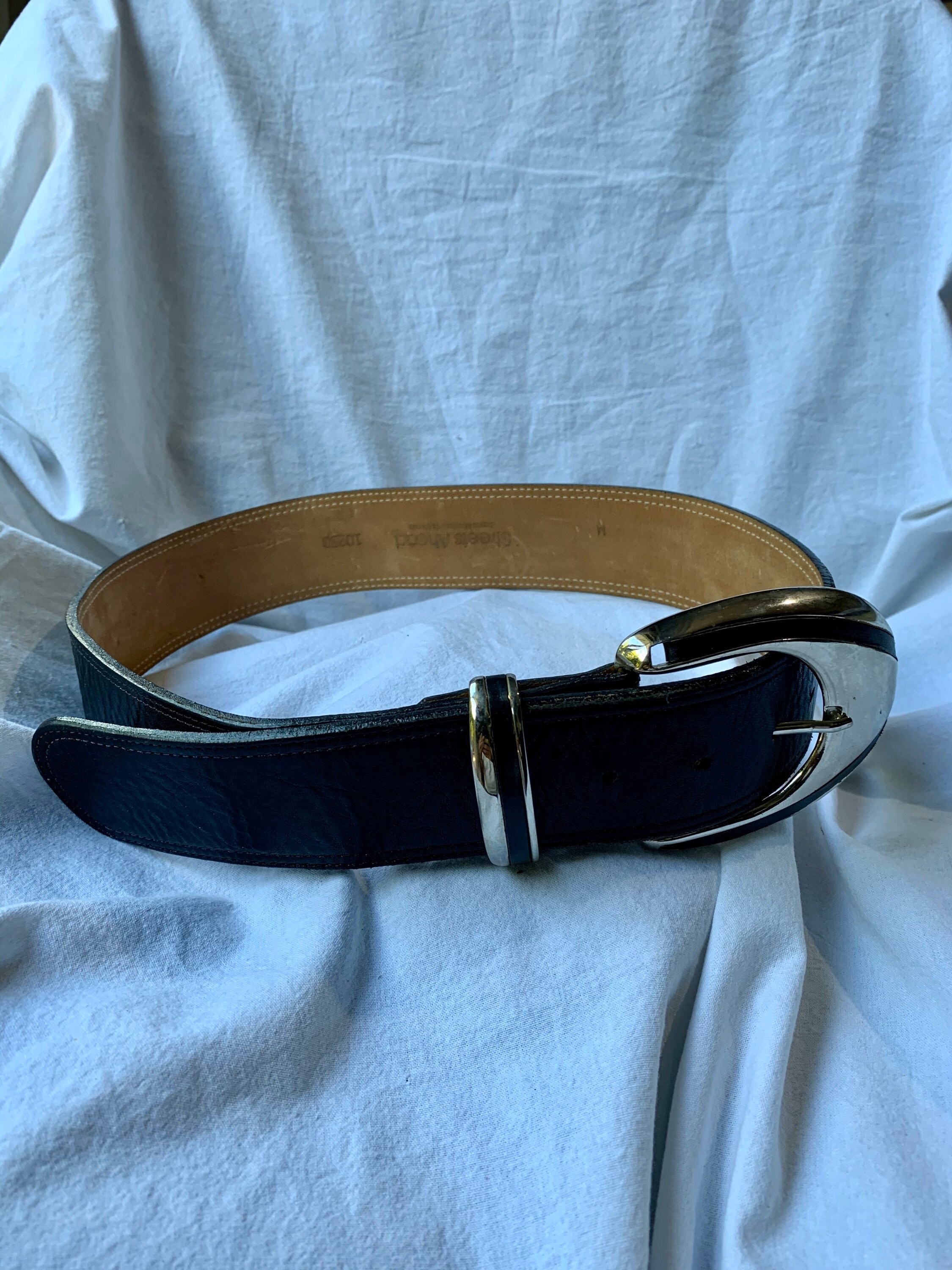 Cipriani Glazed Cowhide Black Belt 55005 1 Cipriani Belt - Etsy main image 2