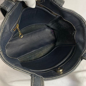 Genuine Vintage COACH 9305 Bleeker Navy Blue Leather Tote Bag - Etsy