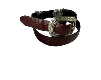 Genuine BRIGHTON Marcus Brown & Black Leather Reversible  display picture 2