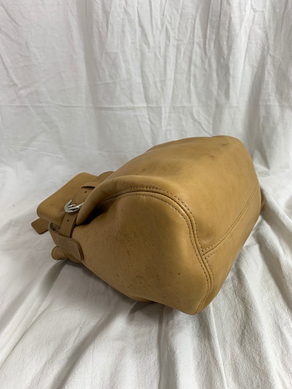 Genuine vintage COACH tan belted pouch leather sh… - image 6