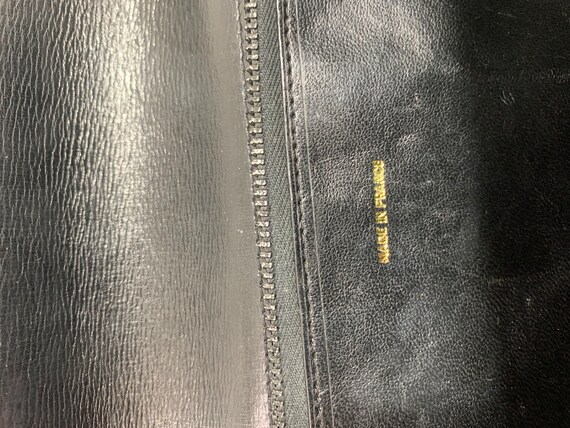 Genuine vintage black lizard handbag purse front … - image 9