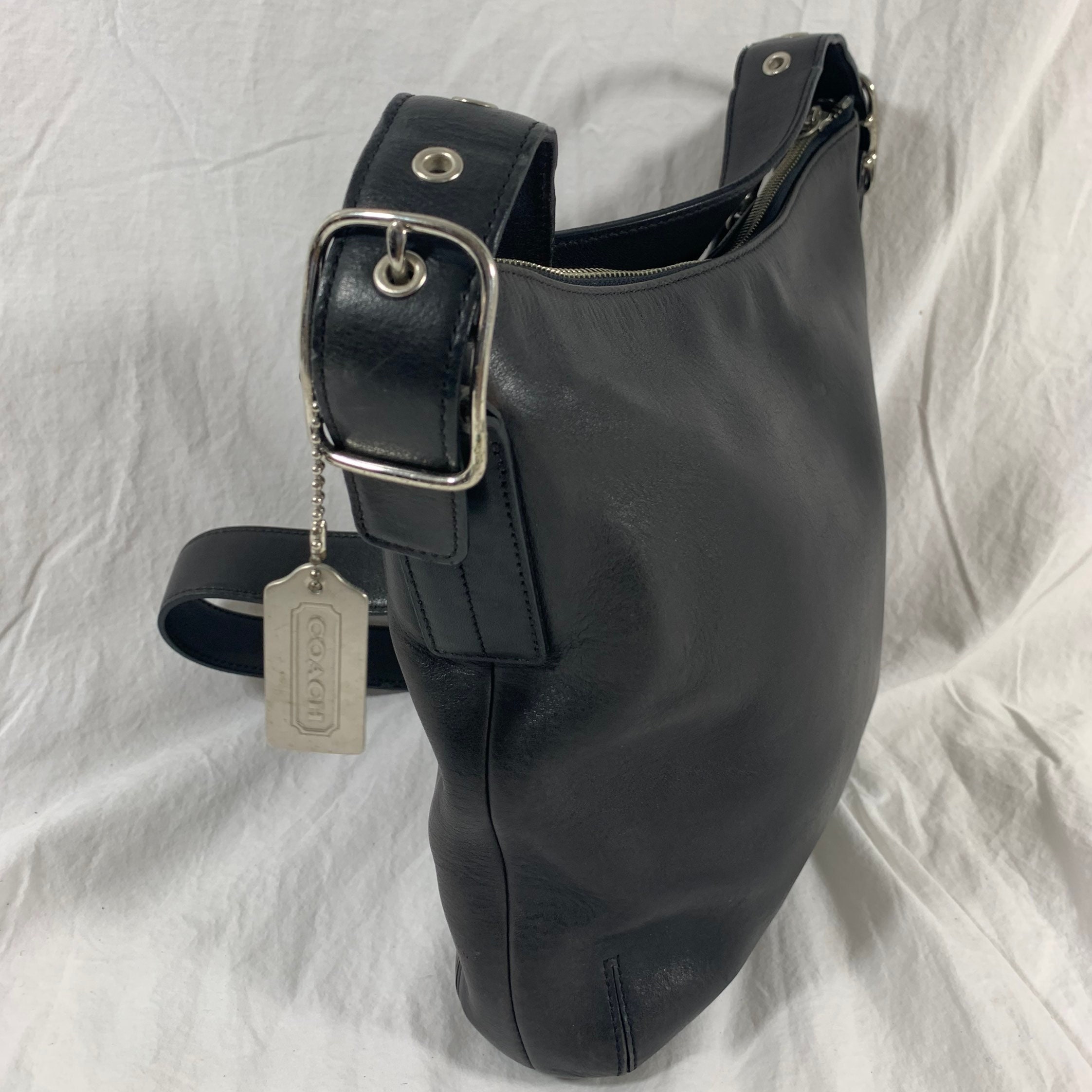 Genuine Vintage COACH Black Leather Legacy Slim Hobo 