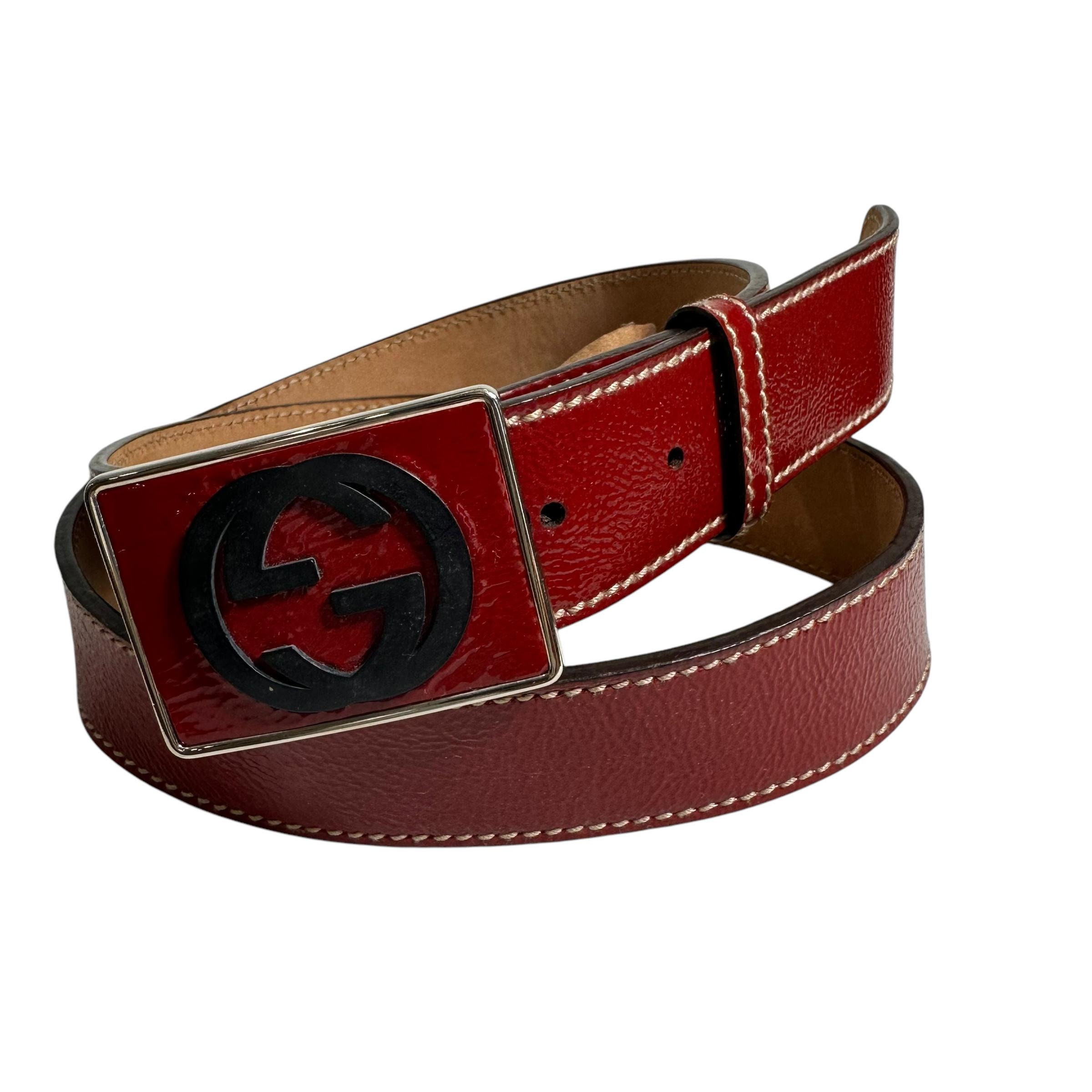 ジェニファー　GUCCI ベルト GG Marmont thin belt in black leather | GUCCI® US