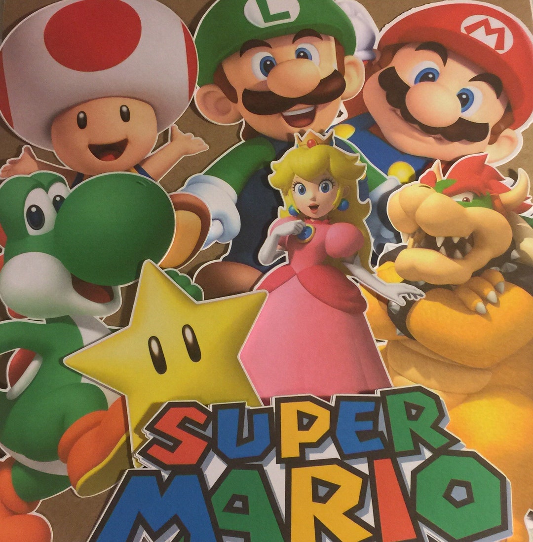 8 Super Mario Cut Outs - Etsy