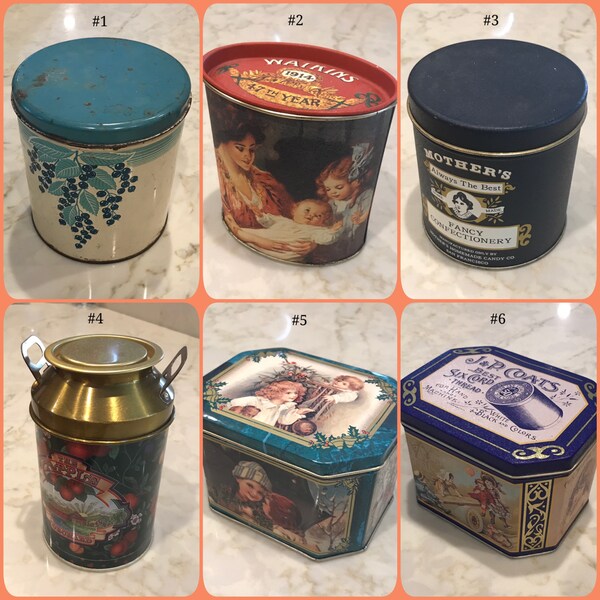 Tea Tin Canister Etsy