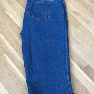 Lee Riders Blue Denim Jeans Size 18, Cropped, 1990s