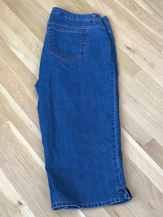 Lee Riders Blue Denim Jeans Size 18, Cropped, 1990