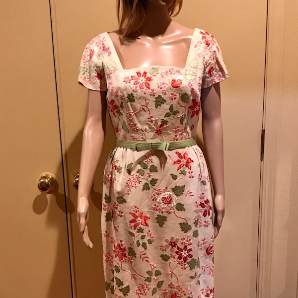 Embroidered Dress Etsy