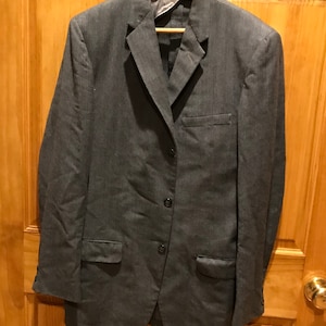 Men&#39;s Wool Sport Coat, 3 Button Single Breasted, from Robert Hall, Vintage 1950s