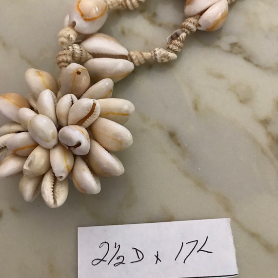 Cowrie Cluster Pendant and String Sea Shell, Neck… - image 3