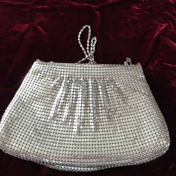 Shiny Mesh Shoulder / Crossbody Clutch, Handbag o… - image 1