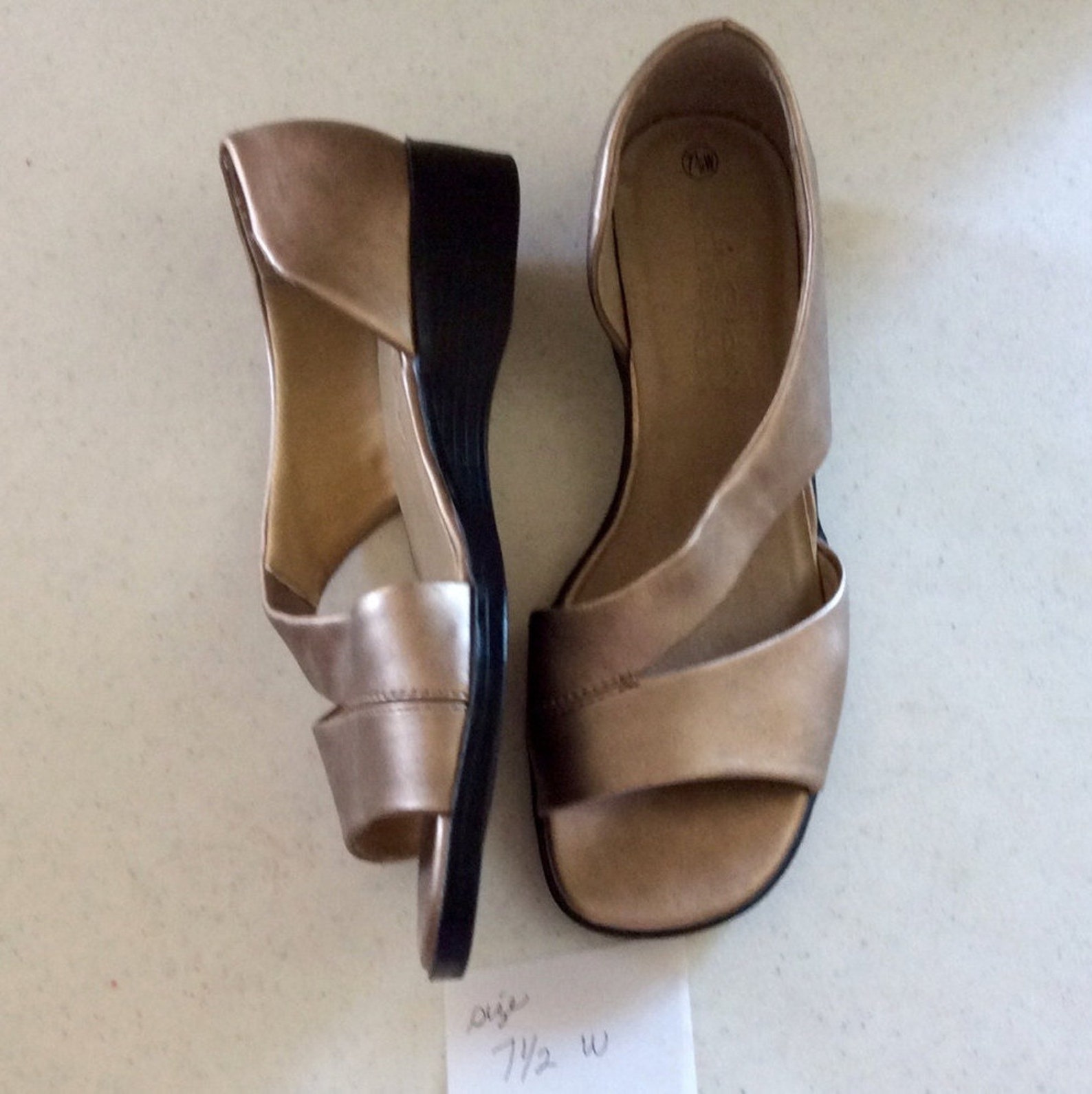 Bronze Color Dress Sandals by Air Step Size 71/2W Etsy