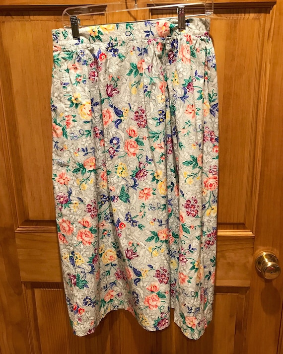 Floral Cotton Skirt Size 18, Never Worn, by Willow