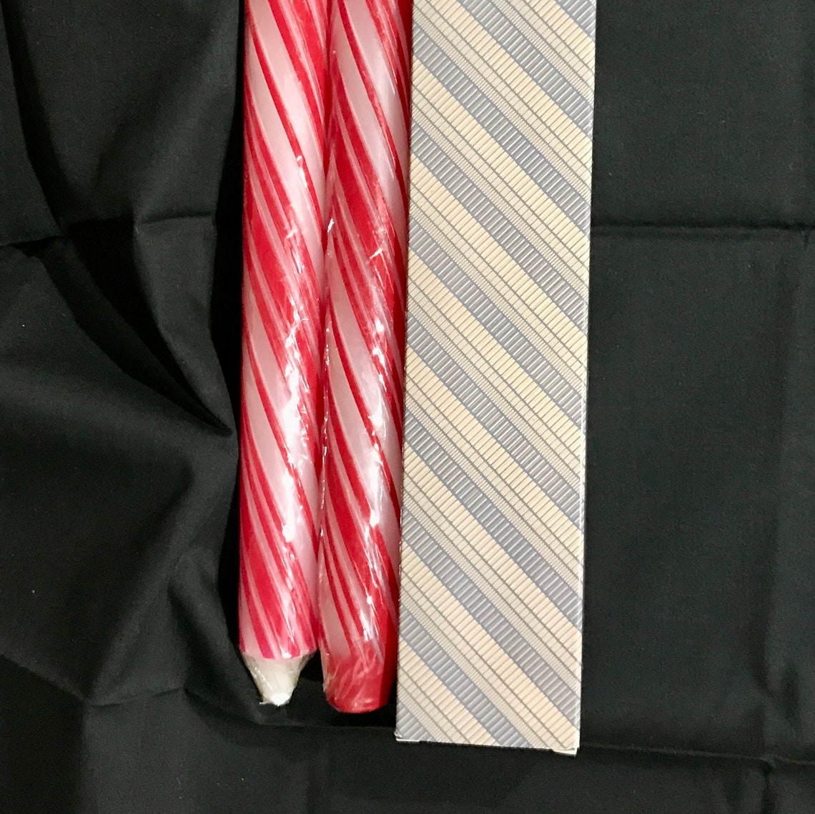 Red and White Tapers Candles Christmas striped Taper Etsy Canada