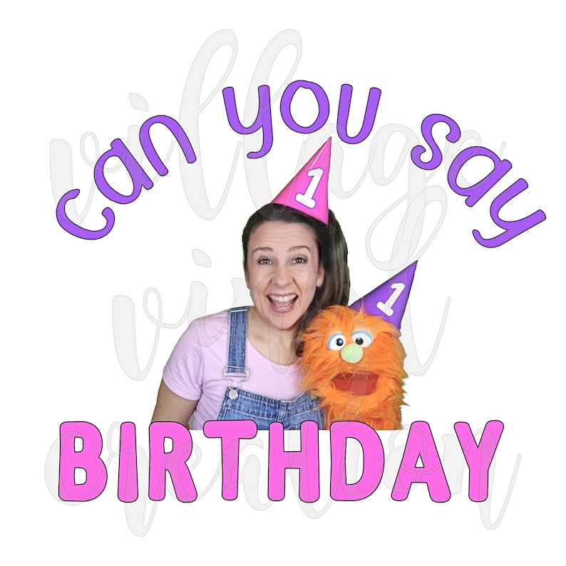 Ms. Rachel 1 First Birthday PNG File Download for Sublimation, DTF, Etc ...