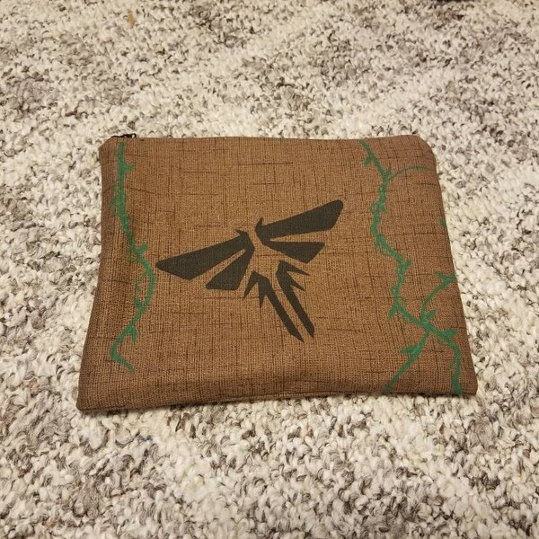 Firefly Symbol Zipper Bag - Last of Us, Gaming Accessory, Fan-Made, Nostalgic, Fan Gift, Video Game Merchandise, Compact Pouch.