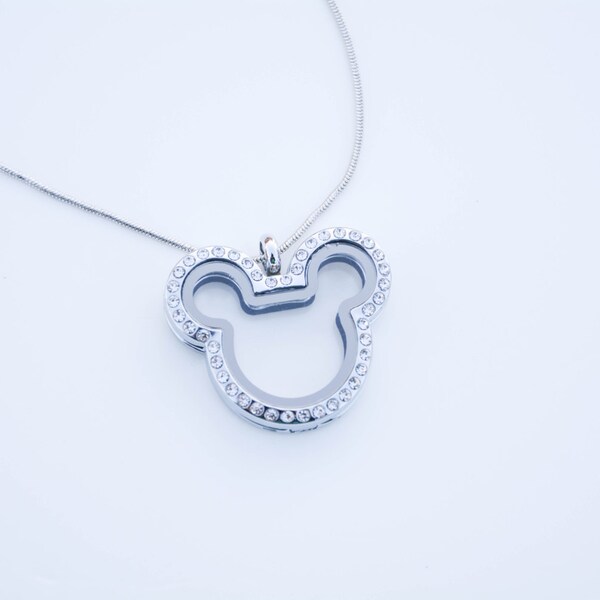 Cristal Mickey Guardapelo, Locket flotante, cristal, Guardapelo búho, Snap vendedor Locket, Estados Unidos, medallón de cristal, flotando encantos, flotante encanto, medallones