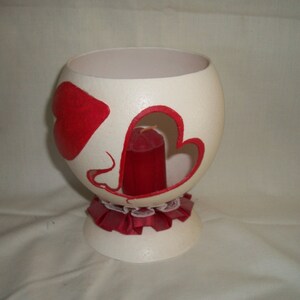 Sweetheart ostrich egg candle